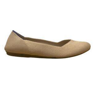 Rothys Women’s Beige Knit Durable Eco-Friendly Slip-On Ballet Flats Size 7.5